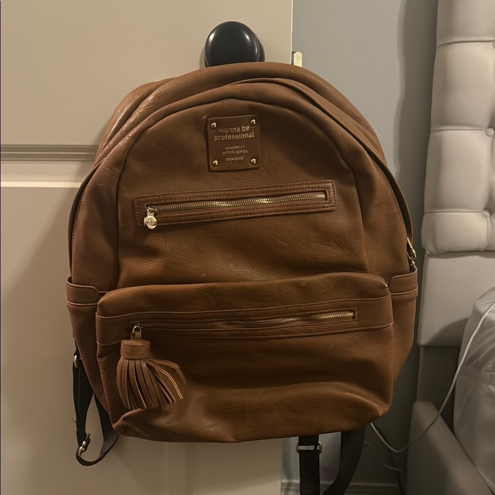Banana Republic Tan Leather Backpack